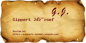 Gippert József névjegykártya